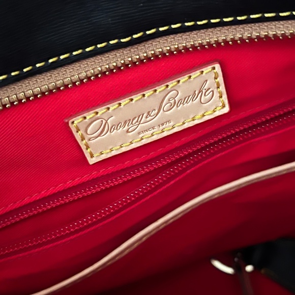 Dooney & Bourke Saffiano Leather Maddie Tote - Black & Tan - Picture 6 of 10